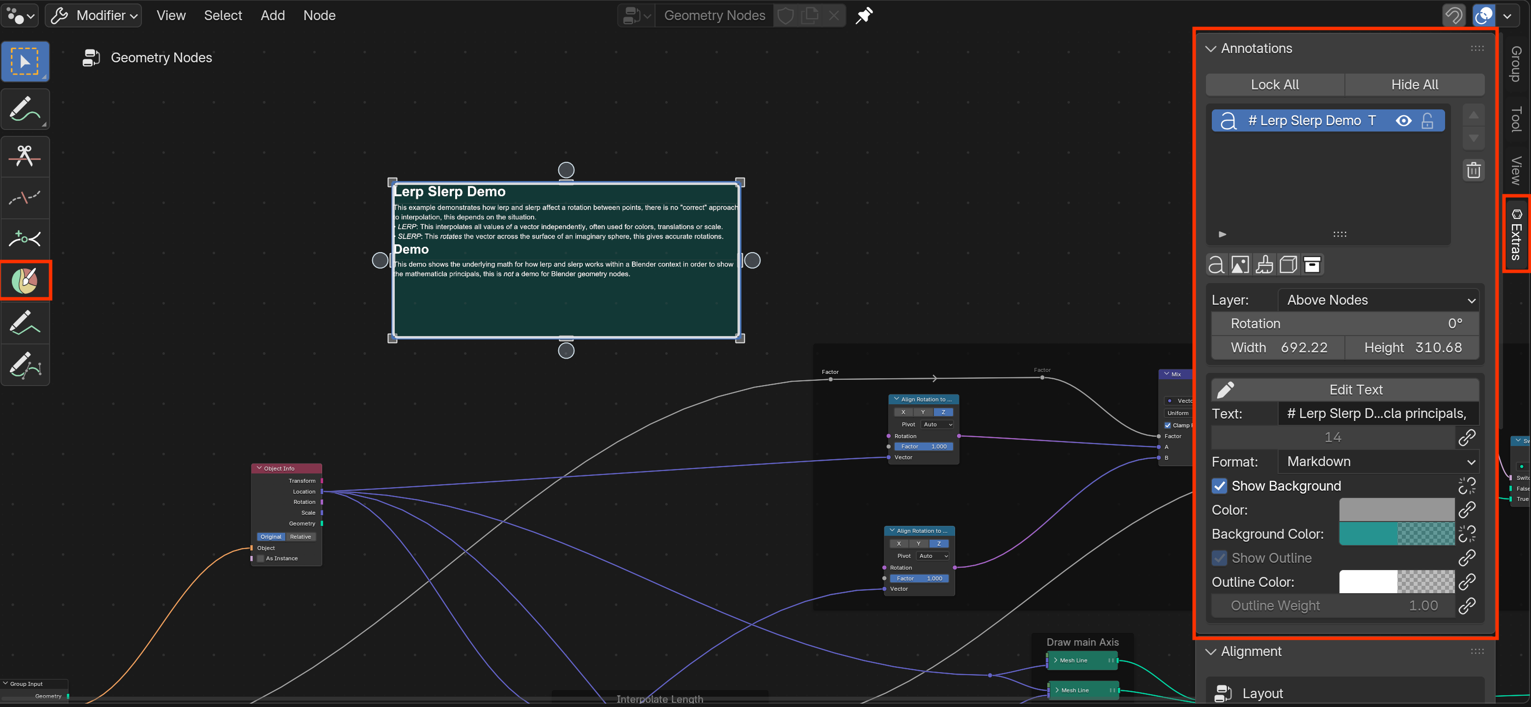 Node Graph Extras tabs in the node editor