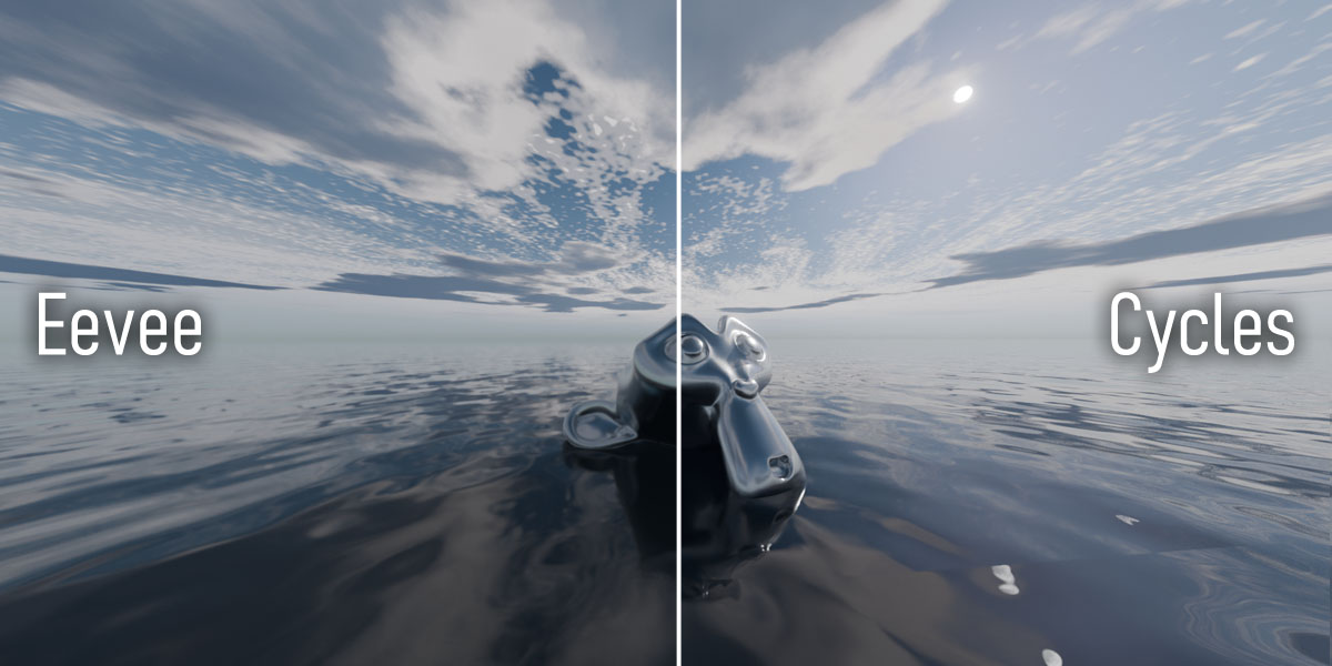 SkyPaint comparison between Eevee and Cycles