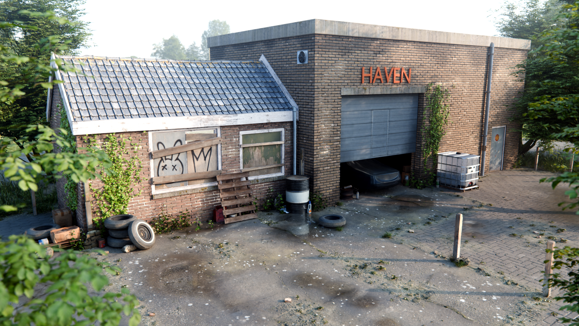 The finished factory environment built during the course