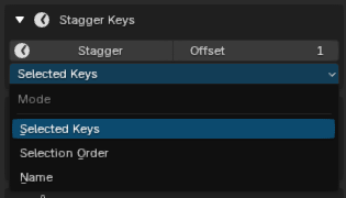 Stagger Keys interface in Super Graph Editor Tools