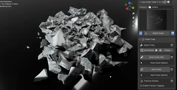 Lazy Drop Library — materials and thumbnails