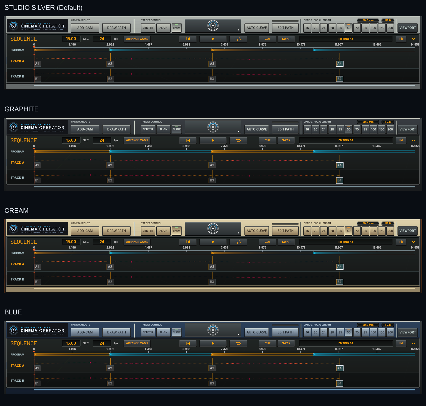 Current CinemaOperator console skins, group 1