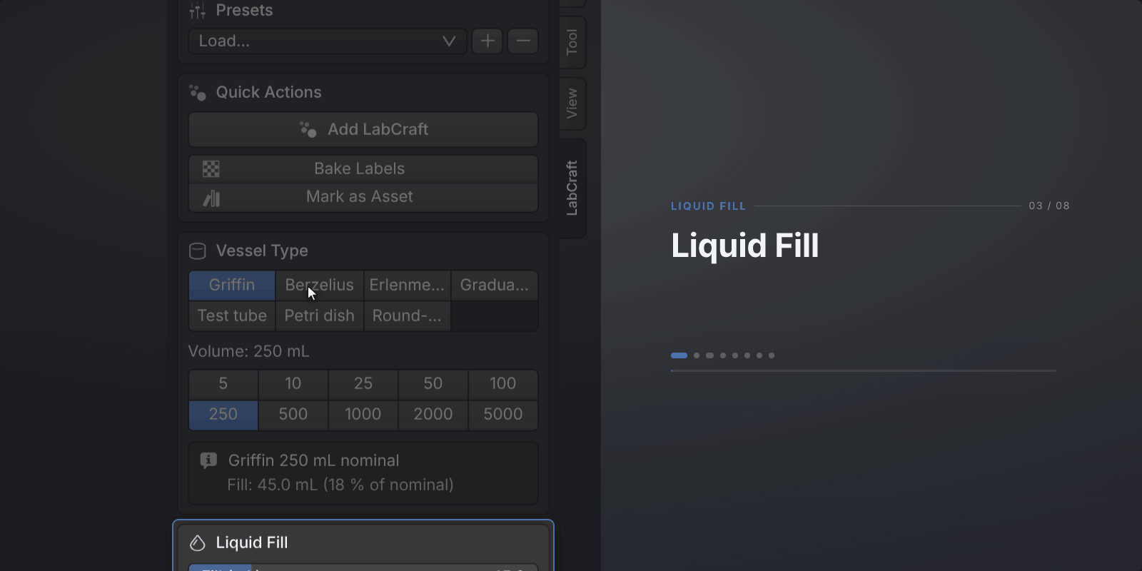 Screen recording: Liquid Fill