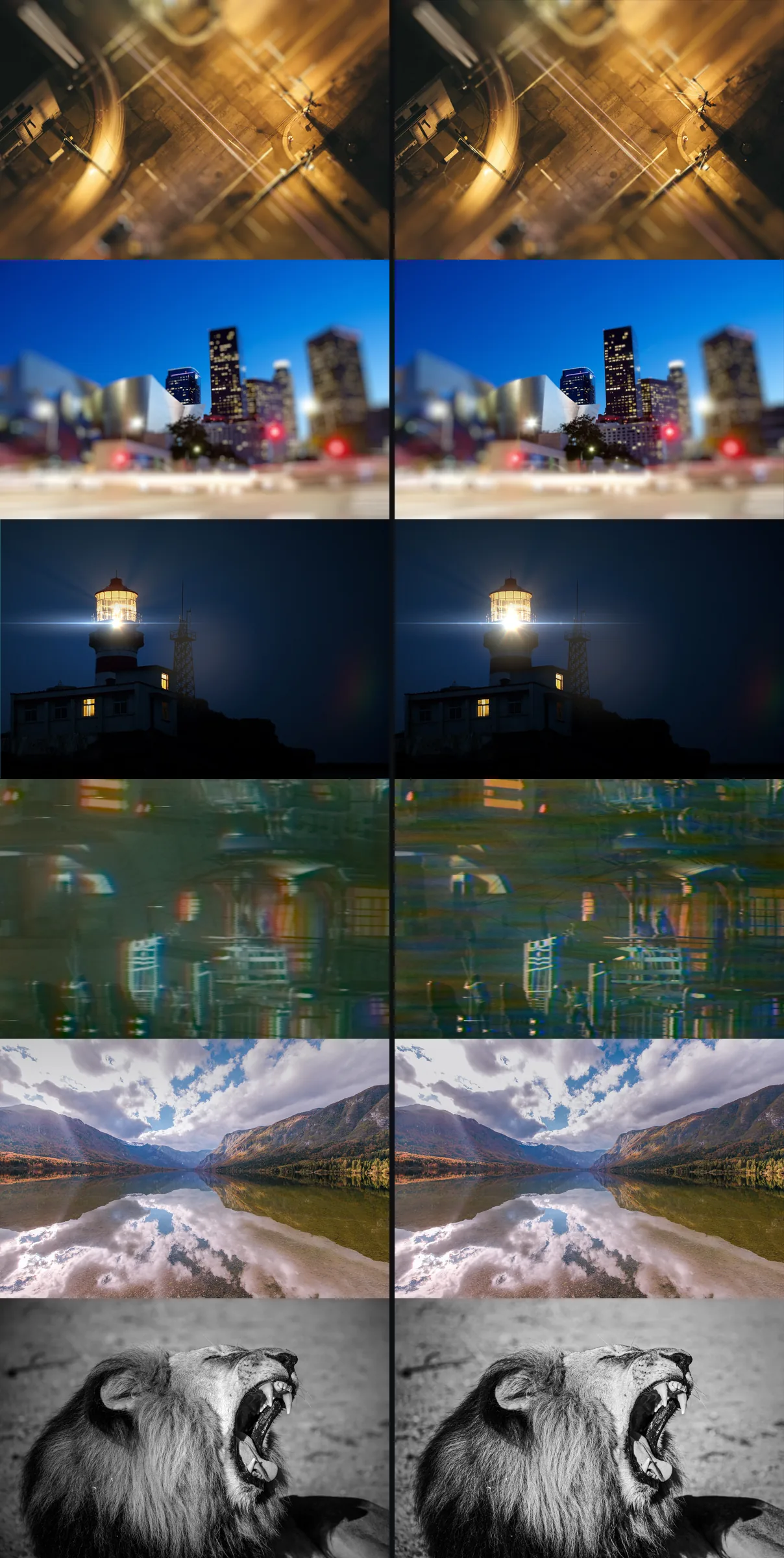Tilt Shift in v2.3 (left) and v2.5 (right)