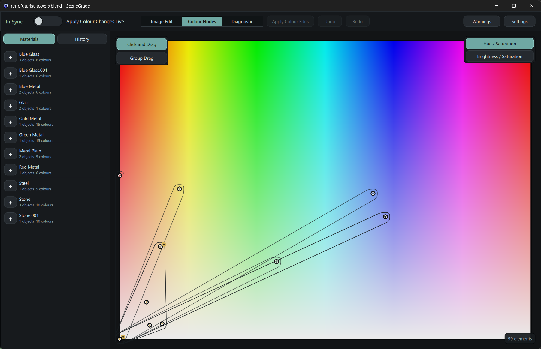 Colour Nodes workspace
