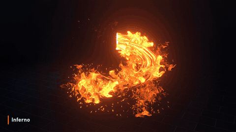 The six stylized slash trails