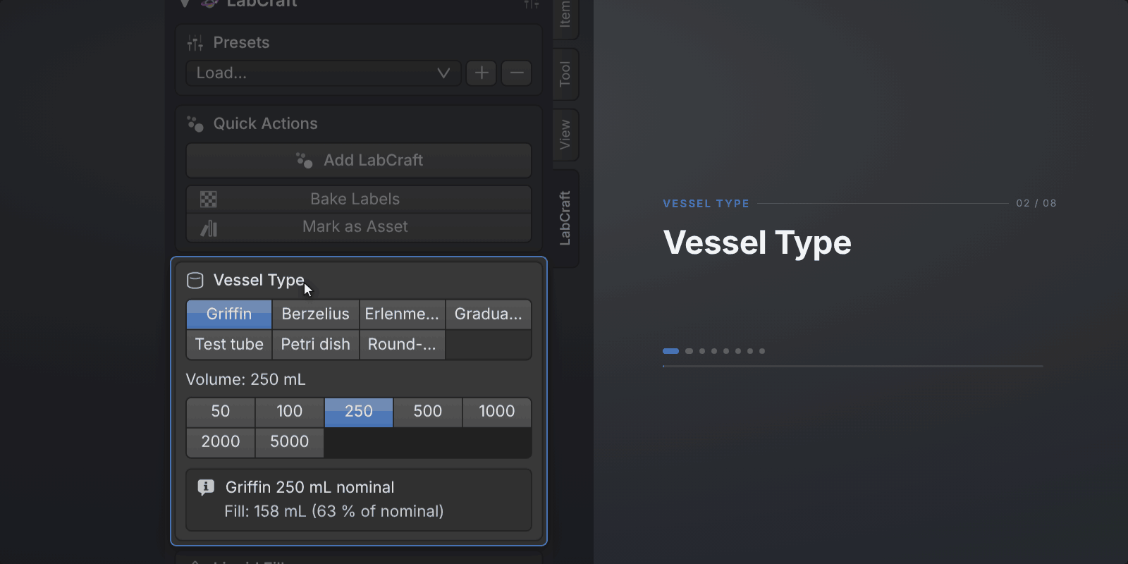 Screen recording: Vessel Type