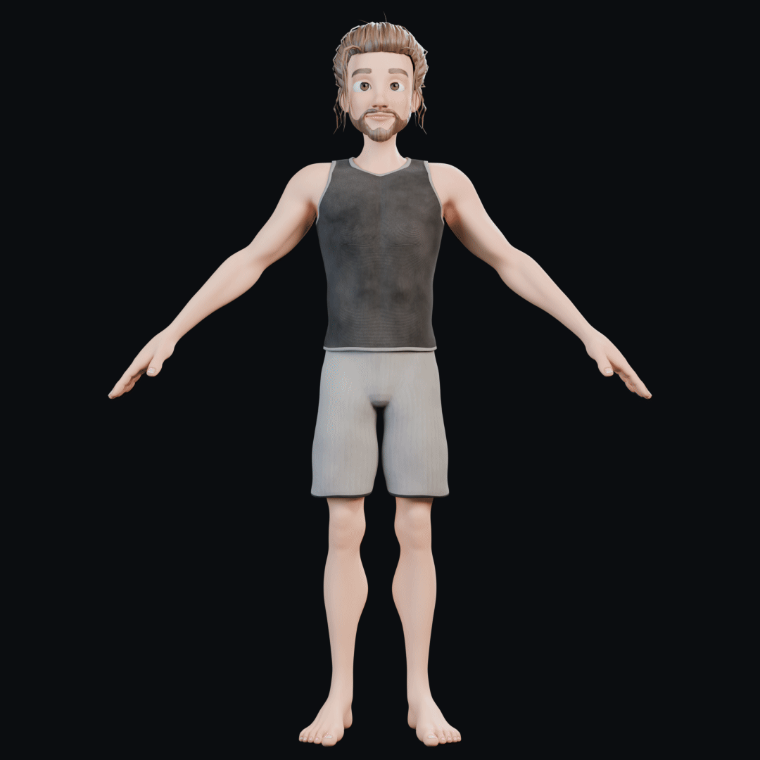 Bernardo SFW beauty render rig and mesh 360 degree Cycles turntable