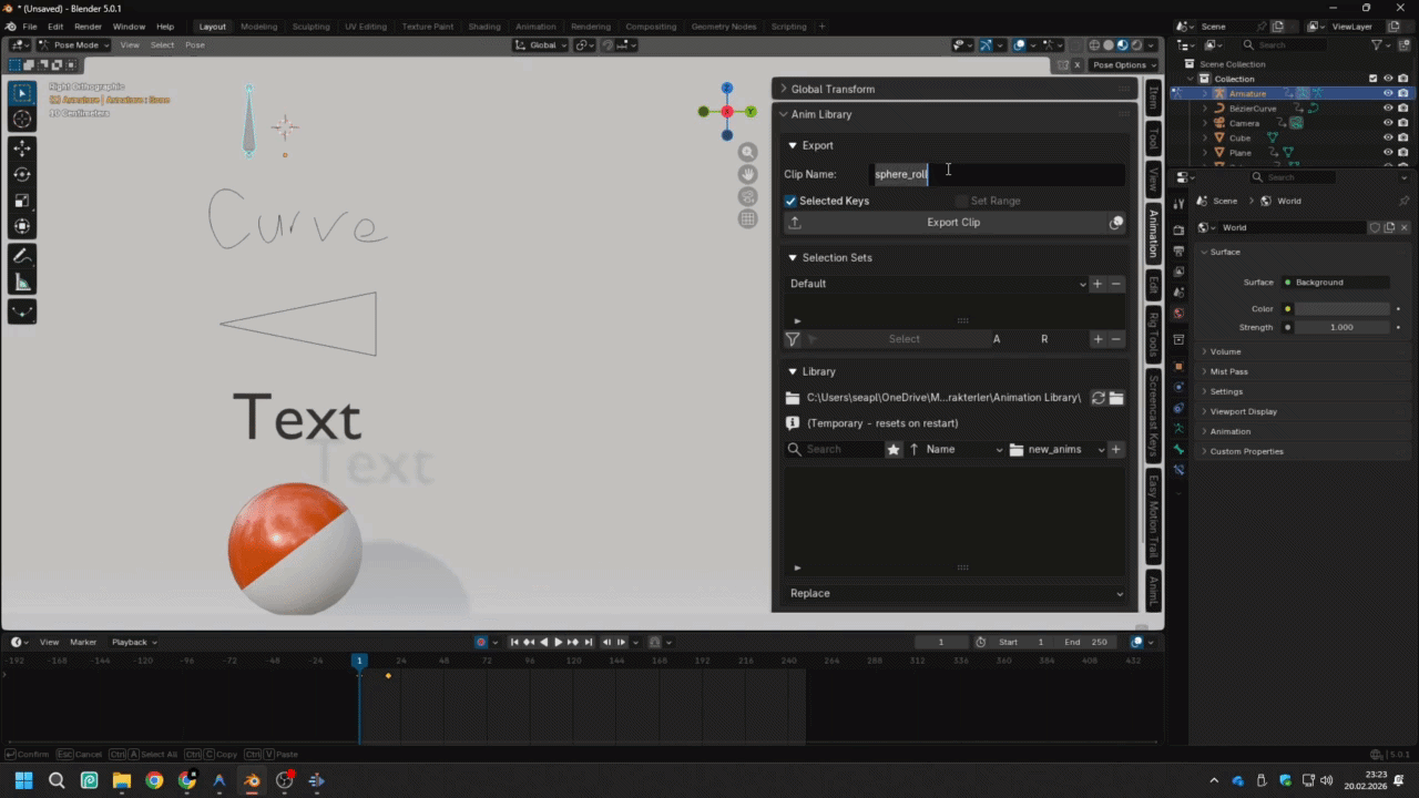 Animation library categories