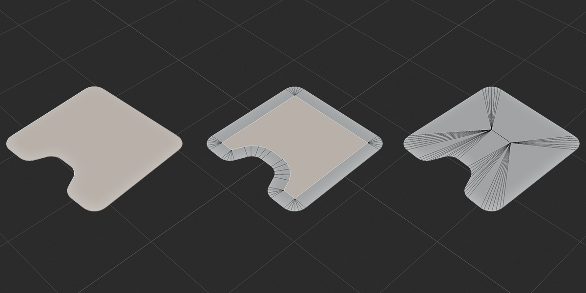 CAD Inset on a concave rounded profile