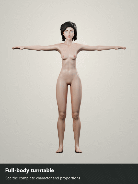 Full-body character turntable