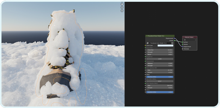 Procedural & Texture Snow Shader - Superhive (formerly Blender Market)