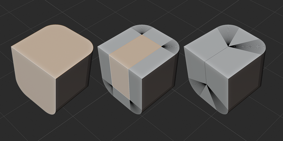 CAD Inset rounded geometry comparison