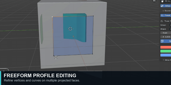 Freeform profile vertex editing in Blender
