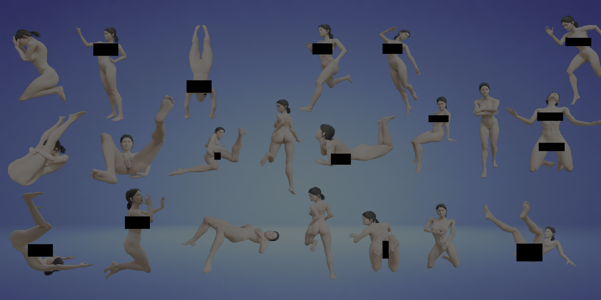 Pose preset support preview