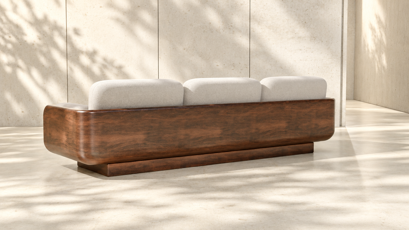 Modern upholstered sofa alternate angle