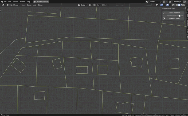 Draw Dimension modal operator