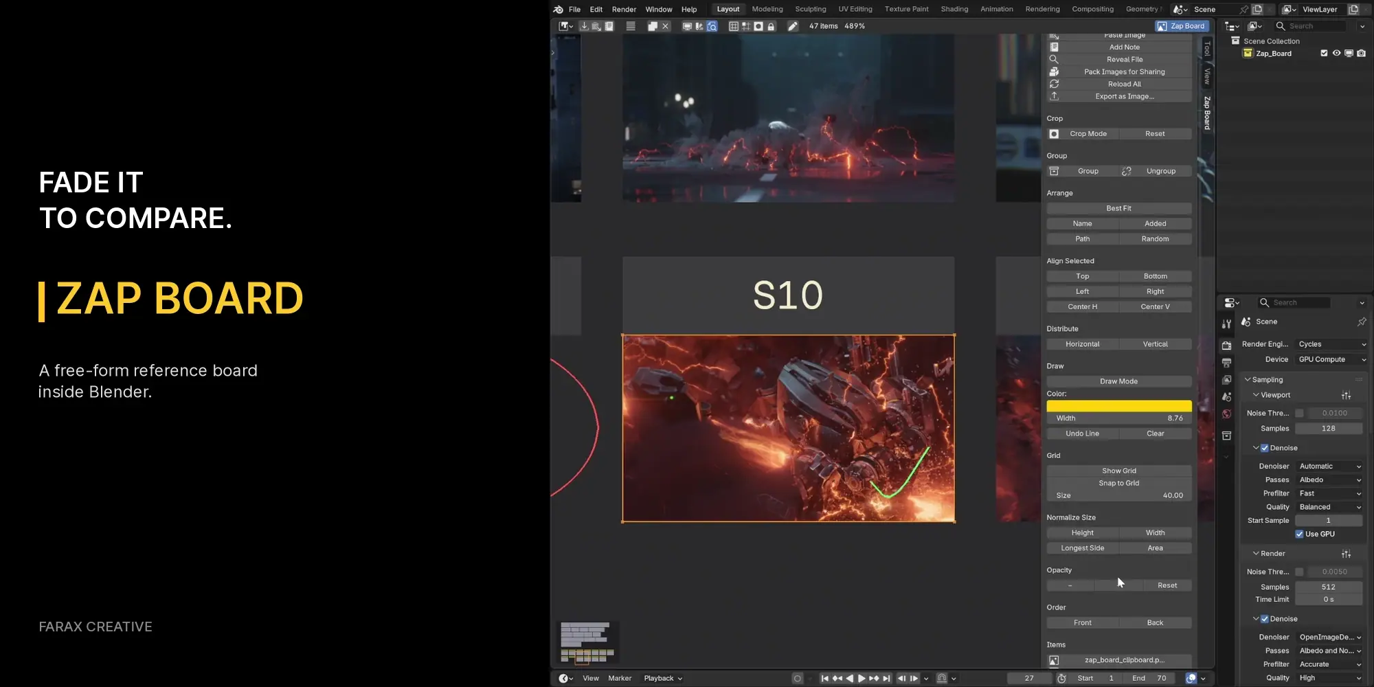 Drop a card opacity to compare it against the reference underneath