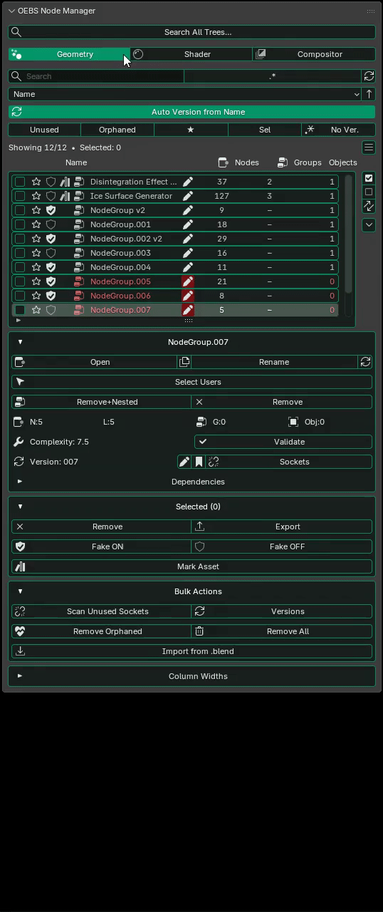 Animated overview of the Geometry, Shader, and Compositor managers