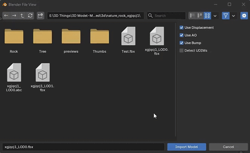Texture folder and resolution detection