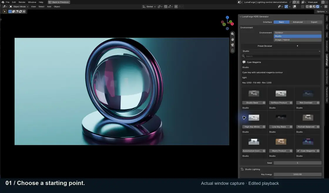 03 workflow highlights — edited loop recorded in Blender