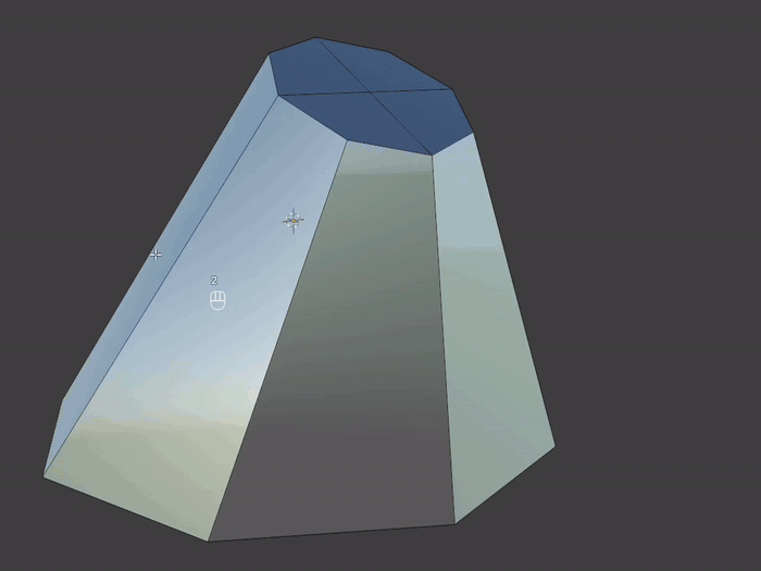 A loop cut that runs only across the selected edges of a mesh and stops where the selection ends