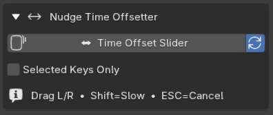 Nudge Time Offsetter interface in Super Graph Editor Tools