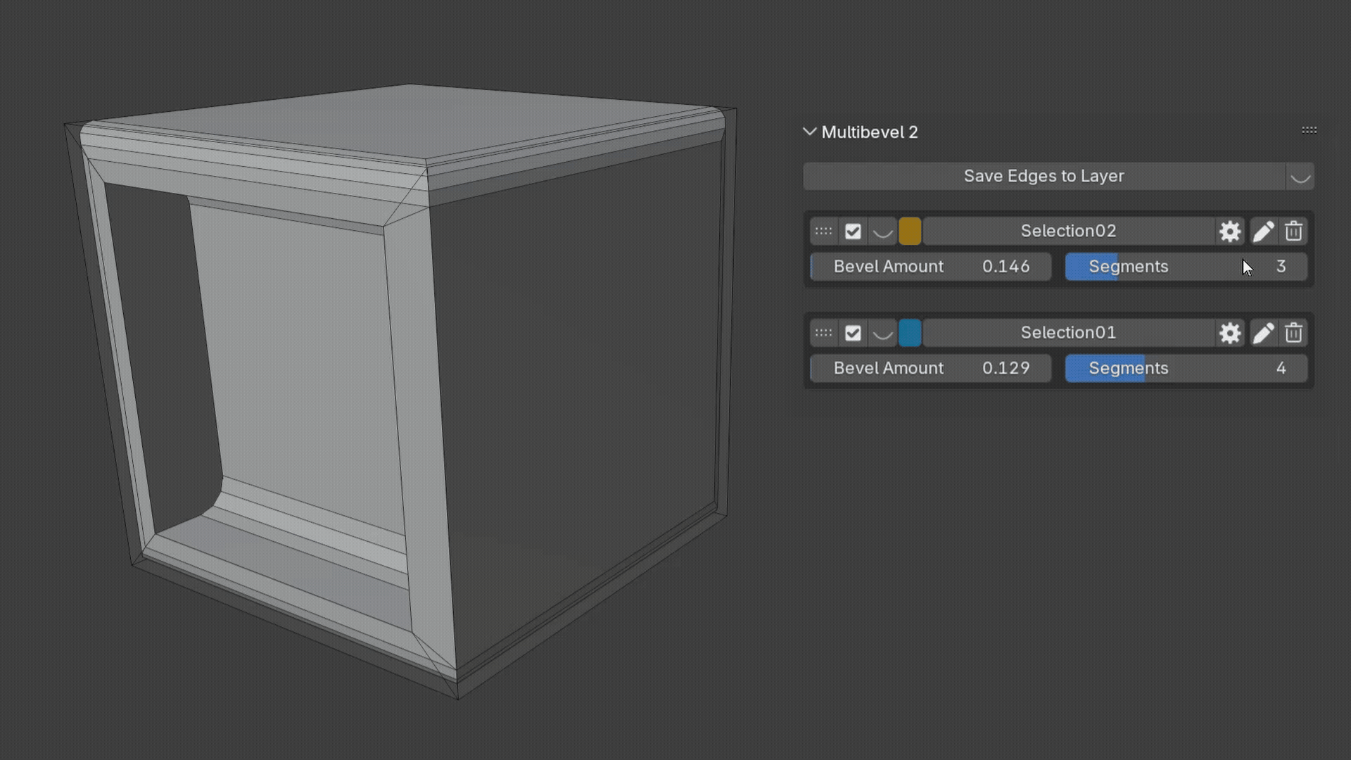 Show all edges and manage layers