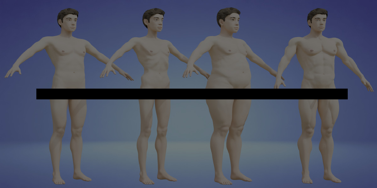 Male body variations preview