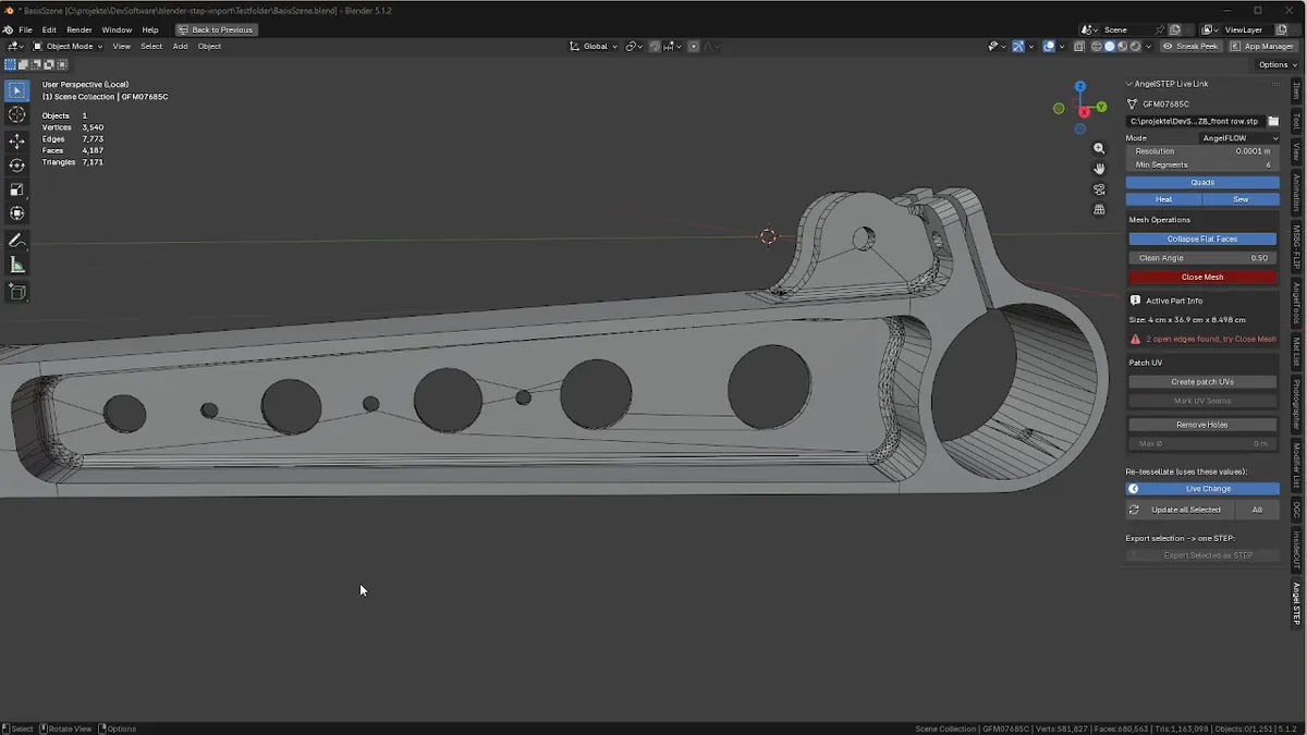 Removing holes by size