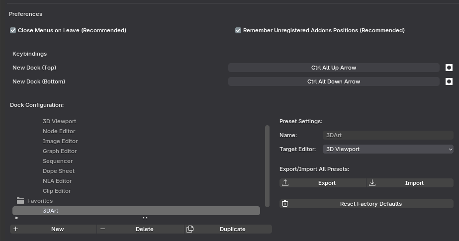 Preset and collection management