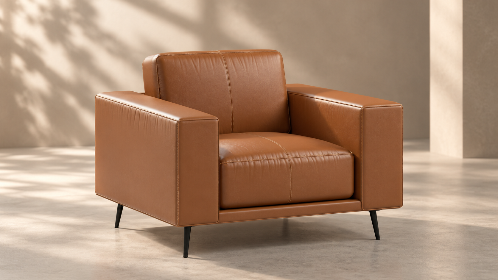Leather furniture set clean render