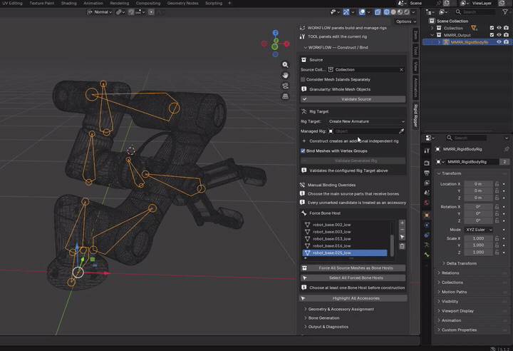 MMRR demonstration: Validate Generated Rig