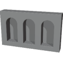 Tripled Arch - Raised Wall