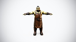 Orc Blacksmith Game Ready Rigged Character