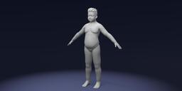 StylizedBoyFatBodyBaseMesh3DModel