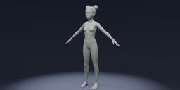 StylizedGirlBodyBaseMesh3DModel
