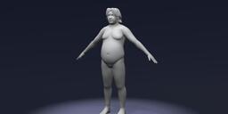 StylizedMaleFatBodyBaseMesh3DModel