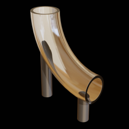 Glass Tube Curve Down