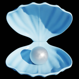 Oyster Shell Open Blue