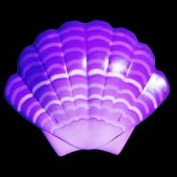 Purple Scallop Shell