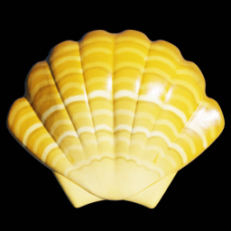 Yellow Scallop Shell