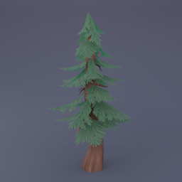 Pine Tree 04 - Blue Green