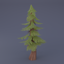 Pine Tree 04 - Olive Green