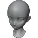 AnimeBoyHeadBaseMesh3DModel