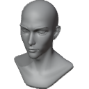 AnimeMaleHeadBaseMesh3DModel