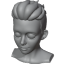 StylizedBoyHeadBaseMesh3DModelFacialRig
