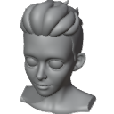 StylizedBoyHeadBaseMesh3DModelFacialShapeKeys