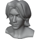 StylizedMaleHead3DModelFacialShapeKeys