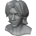 StylizedMaleHead3DModelFacialRig
